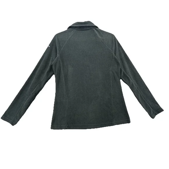 Columbia Women's Black Quarter Zip Fleece Pullover Size M Lightweight Jacket - Picture 2 of 9